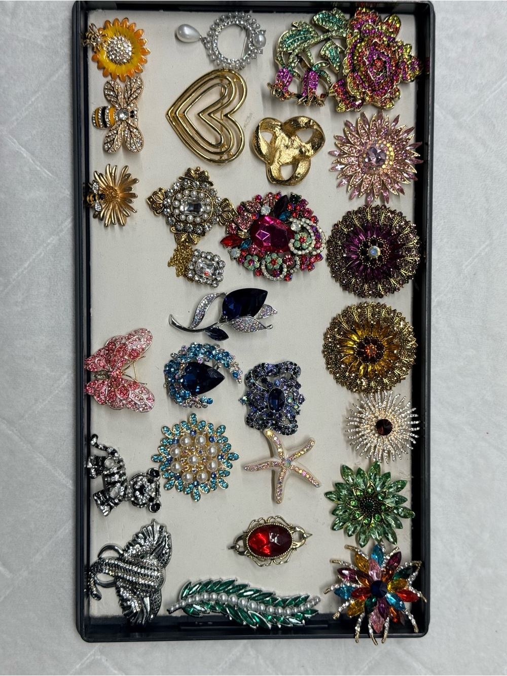 Assorted Multicolor Women’s Fashion Brooches - Decorative Pin Set